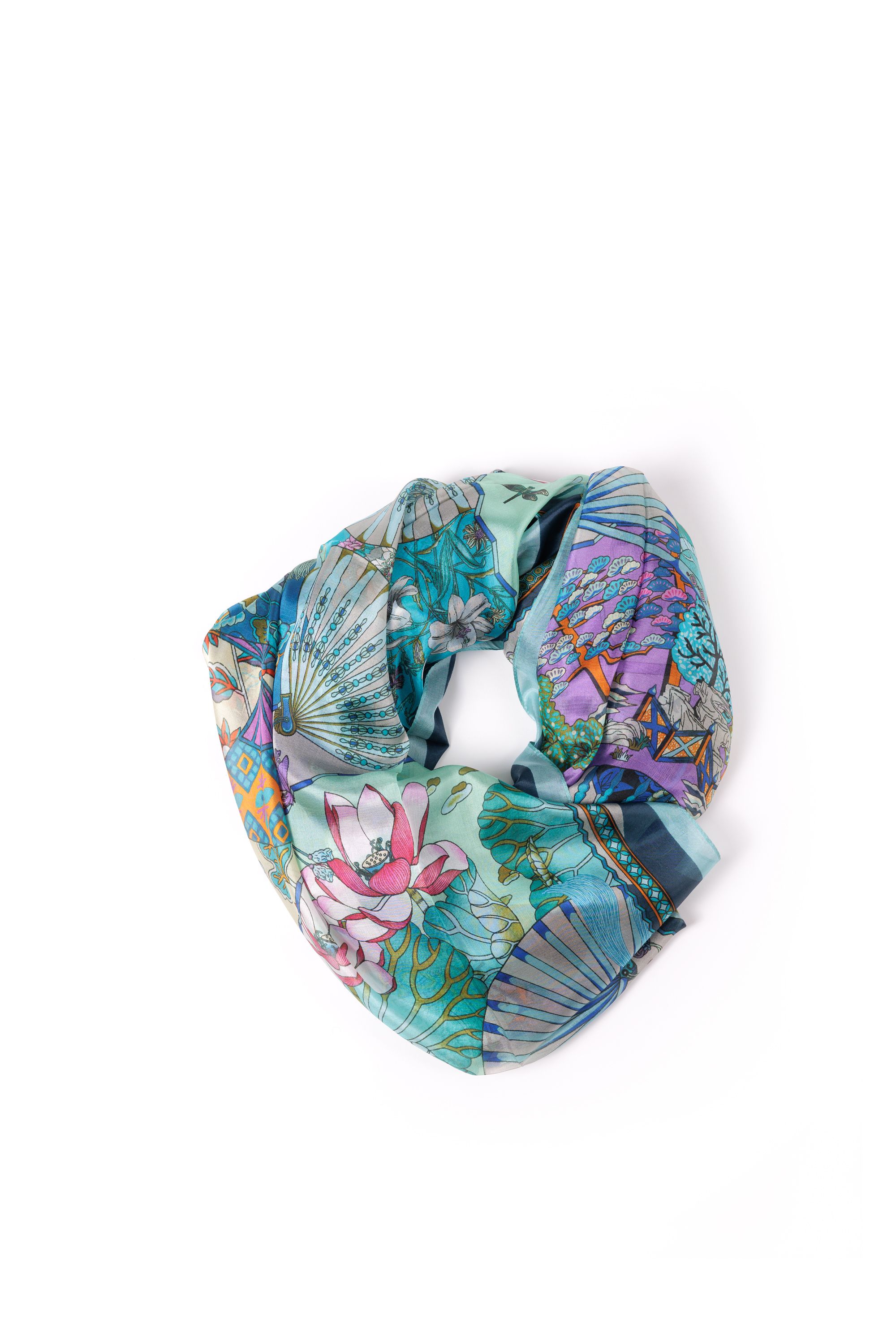 Cromia - 8051978464839 foulard ventaglio 180x110 silk